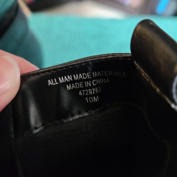 Size 10 Black Boots with buckle strap - Picture 3 of 3